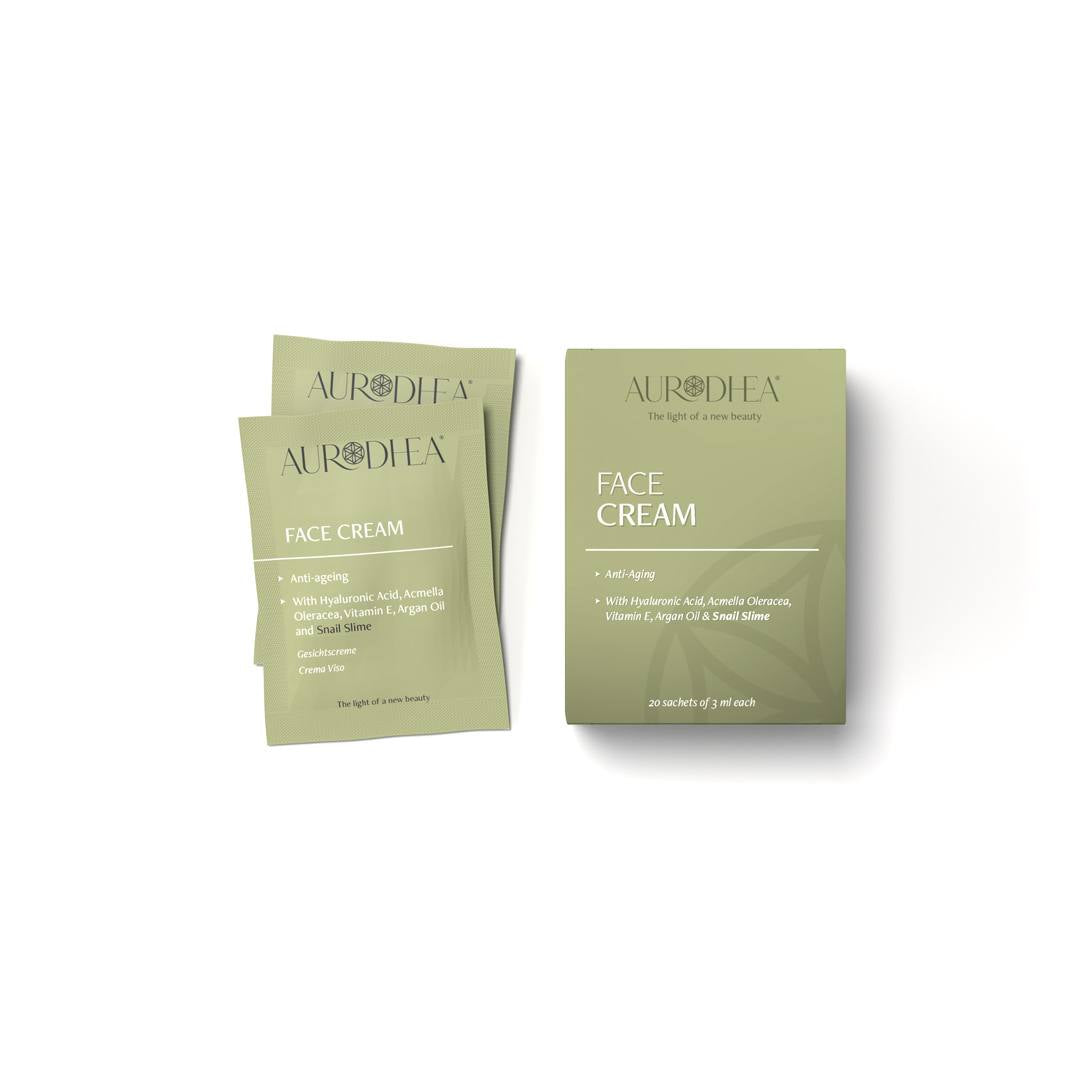 Lot de sachets monodoses crème visage bave d'escargot