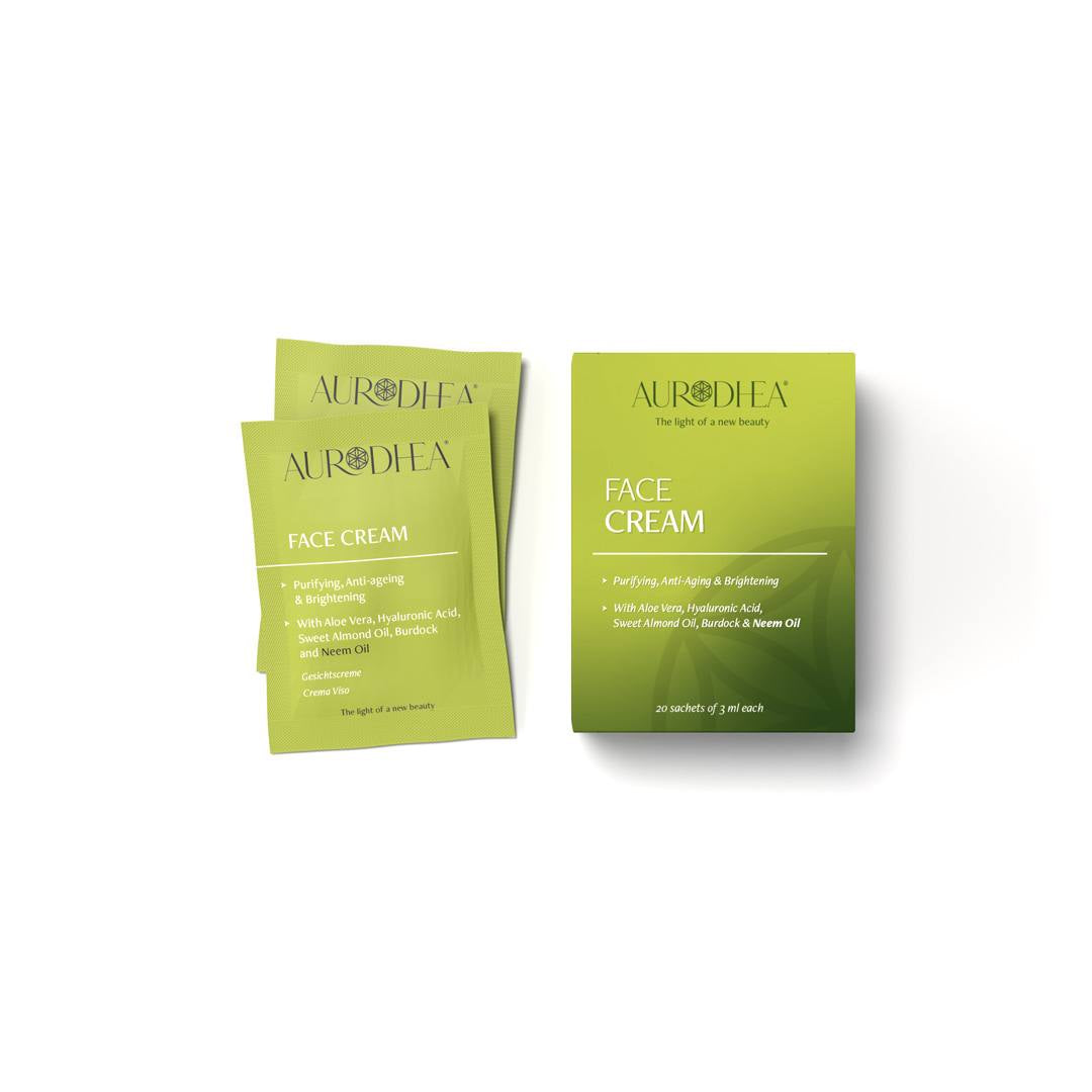 Lot de sachets monodoses crème visage huile de neem