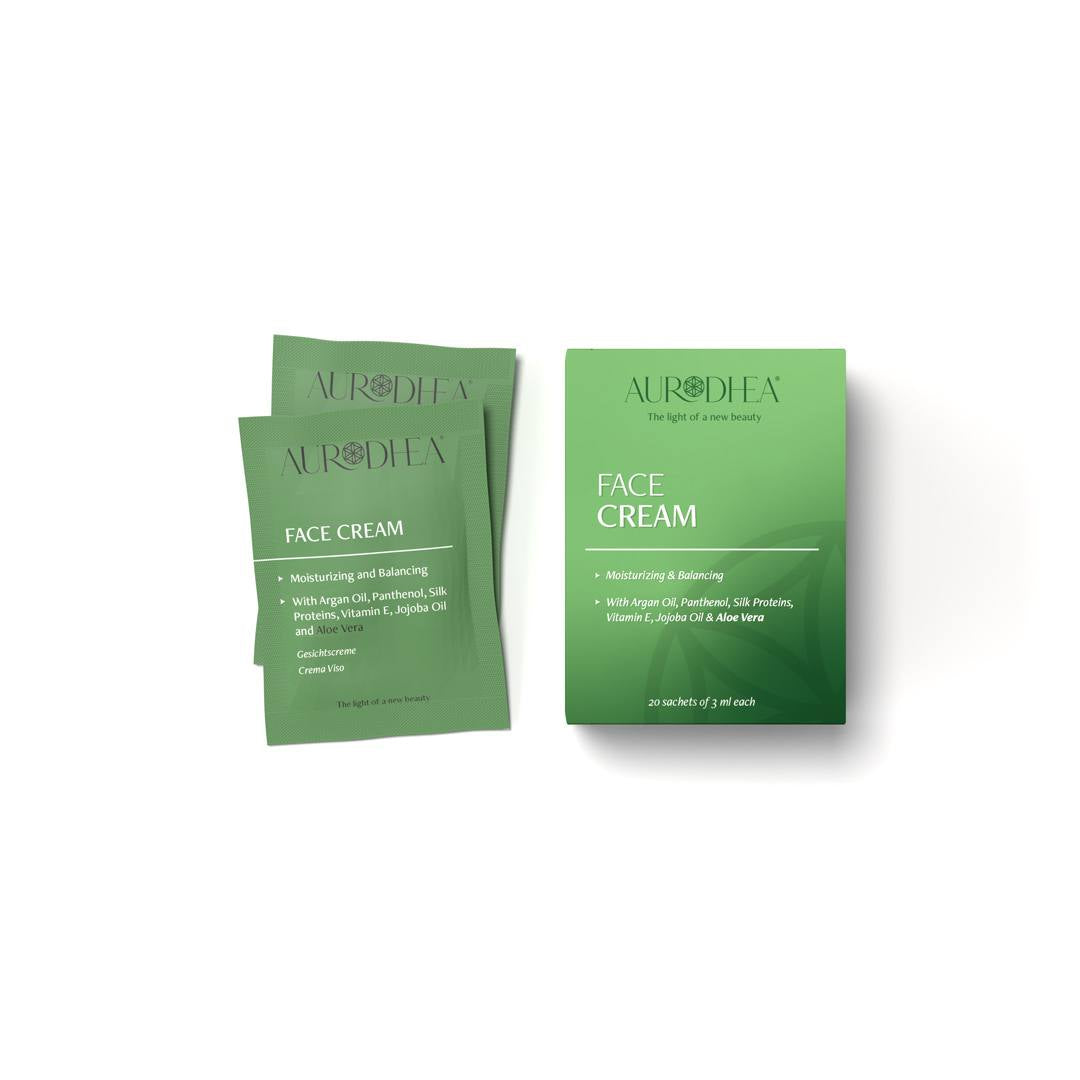 Lot de sachets monodoses crème de jour visage aloe vera